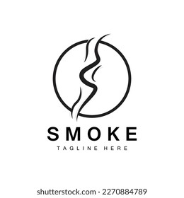 Aroma de evaporación en caliente con logotipo de vapor de vapor. Ilustración de líneas huecas, Icono de vapor de cocina, tren de vapor, hornear, fumar