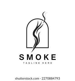 Steam Steam Logo Vector Hot Evaporating Aroma. Smell Line Illustration, Cooking Steam Icon, Steam Train, Baking, Smoking