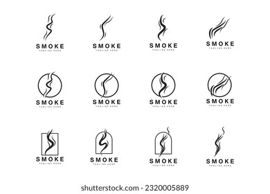 Steam Steam Logo Vector Hot Evaporating Aroma. Smell Line Illustration, Cooking Steam Icon, Steam Train, Baking, Smoking