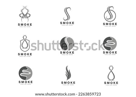 Steam Steam Logo Vector Hot Evaporating Aroma. Smell Line Illustration, Cooking Steam Icon, Steam Train, Baking, Smoking