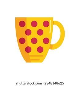 Steam mug icon flat vector. Hot cup. Warm porcelain isolated