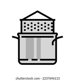 steam pot cooking color icon vector. steam pot cooking sign. isolated symbol illustration