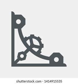 Steam punk corner quality vector illustration cut