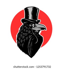 Steam Punk Crow with hat