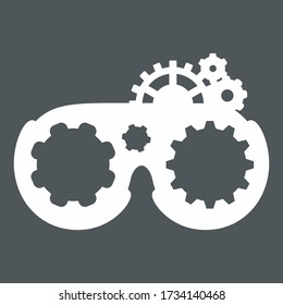 Steam punk element eyes glasses quality vector illustration cut