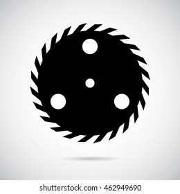 Steam punk gear icon on gray background. Vector art.