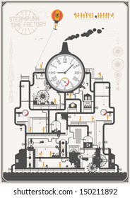 Steam punk style - time factory