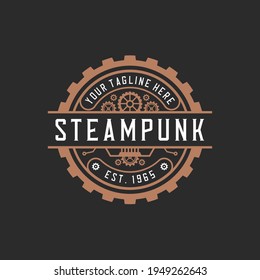 Steam Punk Vintage Badge Logo