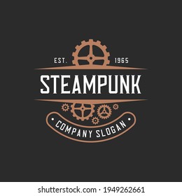 Steam punk vintage badge logo