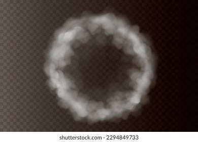 Steam ring. Isolated vector illustration