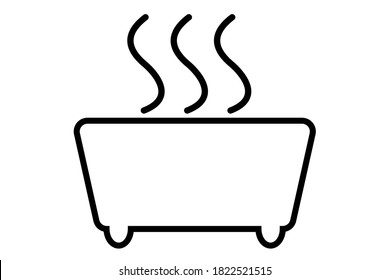 Steam Rising Bathtub Bath Icon Stock Vector (Royalty Free) 1822521515 ...