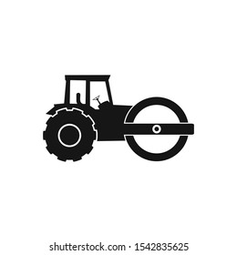 Steam Roller Icon. Flat Style vector EPS.