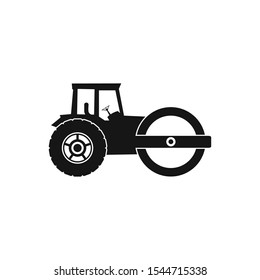 Steam Roller Icon. Flat Style vector EPS.