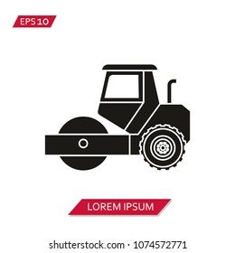 steam roller vector icon