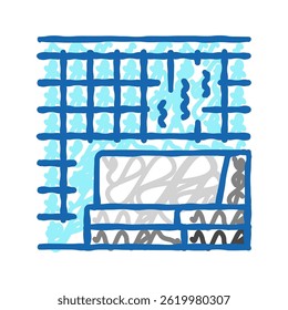 steam room doodle icon sketch vector. steam room sign. isolated symbol illustration