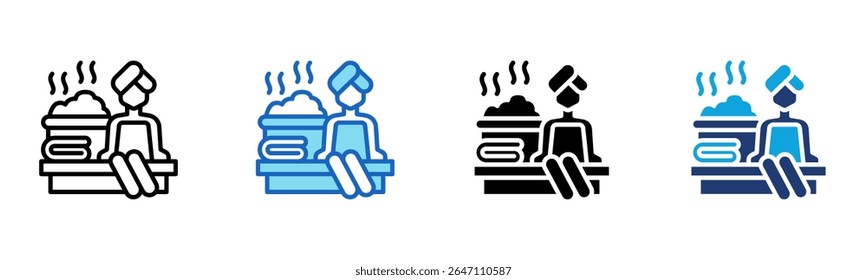 Steam Room icon Multi Style Vector Illustration
