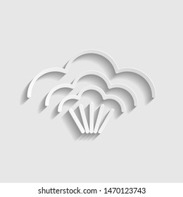 Steam sign. Paper style icon. Illustration.