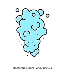 vector de icono de color de humo de vapor. signo de humo de vapor. ilustración de símbolo aislado