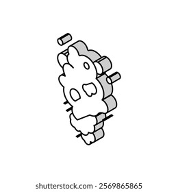 steam smoke isometric icon vector. steam smoke sign. isolated symbol illustration