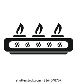 Icono de estufa de vapor simple vector. Gas de cocina. Horno portátil