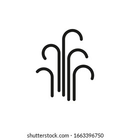 Steam Symbol Line Icon Vector Illustration 