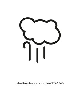 Steam Symbol Line Icon Vector Illustration 