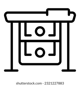 Steam table icon outline vector. Iron board. Home ironing