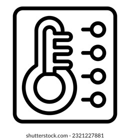 Steam temperature icon outline vector. Home electric. Clean room