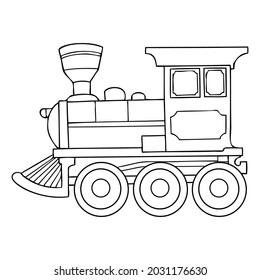 steam train line vector illustration,isolated on white background,top view