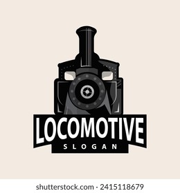 Dampfzug Logo Vektorgrafik alter Zug Silhouette Vintage Lokomotive Design Vorlage Marke