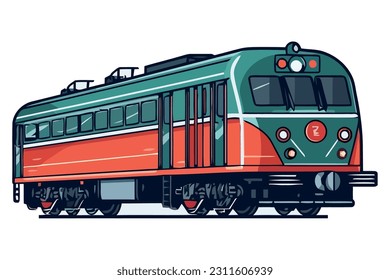 El tren de vapor en movimiento aislado