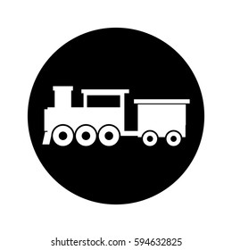 steam train silhouette isolated icon