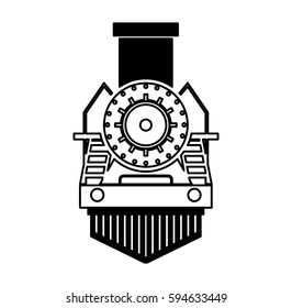 steam train silhouette isolated icon
