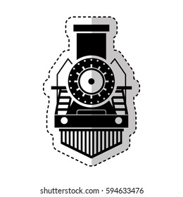steam train silhouette isolated icon