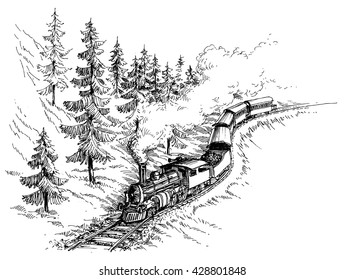 Steam train vector