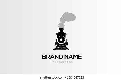 Steam Train Vector Logo,Transportation Old Logo