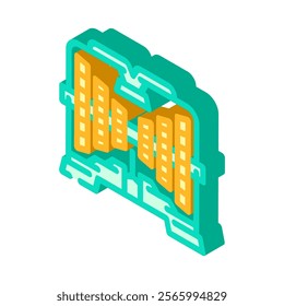 steam turbine industry isometric icon vector. steam turbine industry sign. isolated symbol illustration