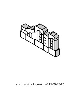 steam turbine nuclear energy isometric icon vector. steam turbine nuclear energy sign. isolated symbol illustration