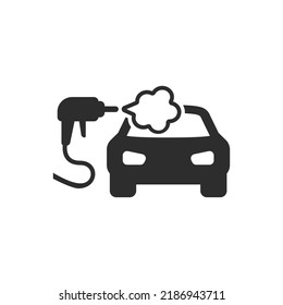 Steam Washing Car Icon Monochrome Black Stock Vector (Royalty Free ...