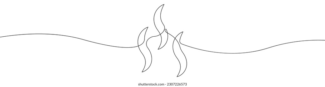 Steam, water vapor line continuous drawing vector. One line Steam, water vapor vector background. Steam, water vapor icon. Continuous outline of a Steam, water vapor.