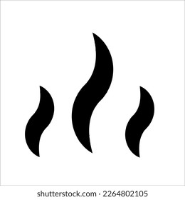 Steam, waves, smoke icon. Vector illustration isolated on white background. Flat web design element for website or app.