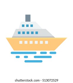 Steamboat Vector Icon 