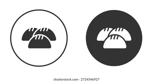 Diseños de Vector de Clipart de iconos de pan al vapor para proyectos gráficos