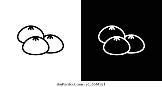 Icono de pan al vapor aislado silueta sobre fondo blanco. Ilustración vectorial.