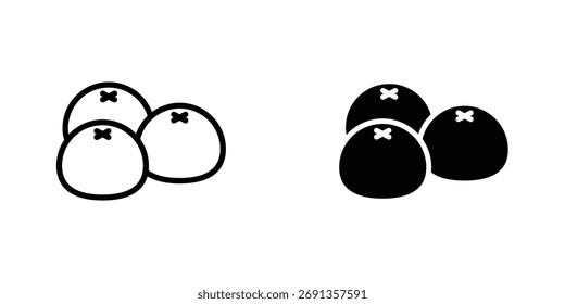 Steamed bread icon Simple vector illustration for graphic and web design.