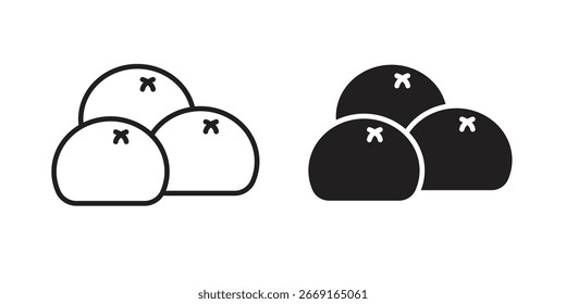 Icono de pan al vapor. Ilustración vectorial. Ilustración vectorial aislada. Ilustración EPS.
