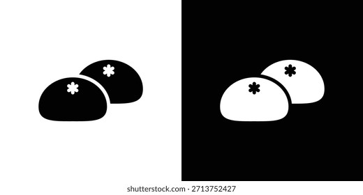 Symbol für gedünstetes Brot. Vektorgrafik. Silhouette in schwarzer Farbe