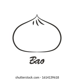 Steamed Bun logo design. Steamed Bun vector. Steamed Bun doodle symbol. 