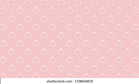 Steamed Bun pattern. Steamed Bun doodle symbol. Steamed Bun vector. Bao pattern vector.