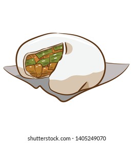 steamed bun vector cartoon clipart